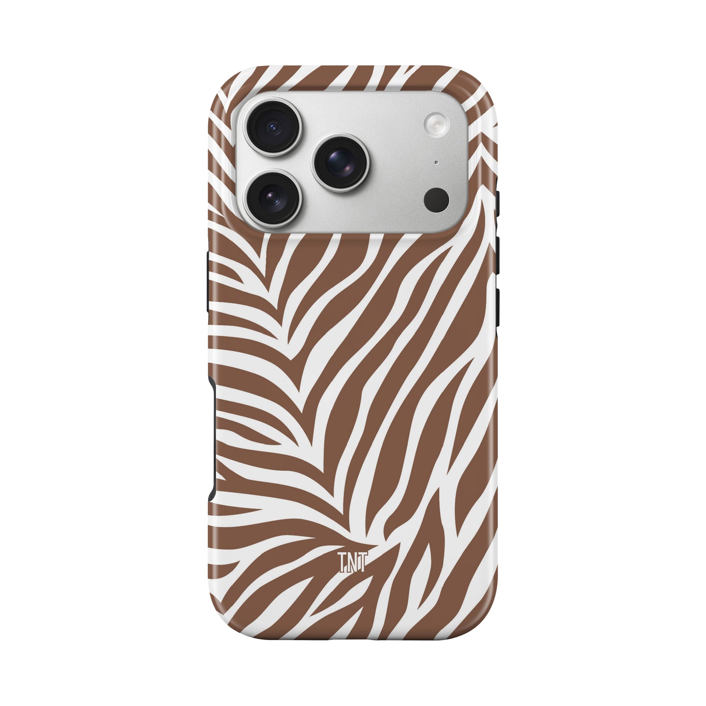 Brown Zebra Print Boho Tough Magsafe Phone Case
