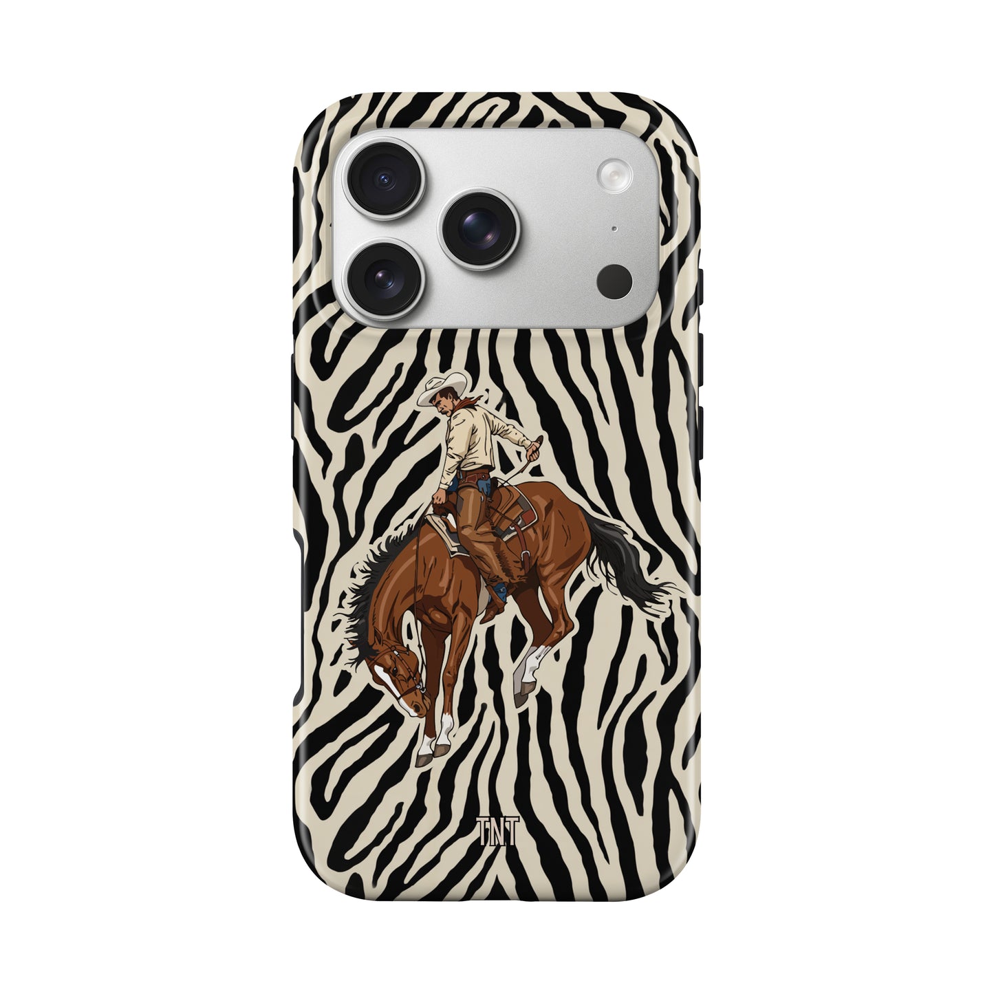 Zebra Bronc Rider Rodeo Western Tough MagSafe Phone Case