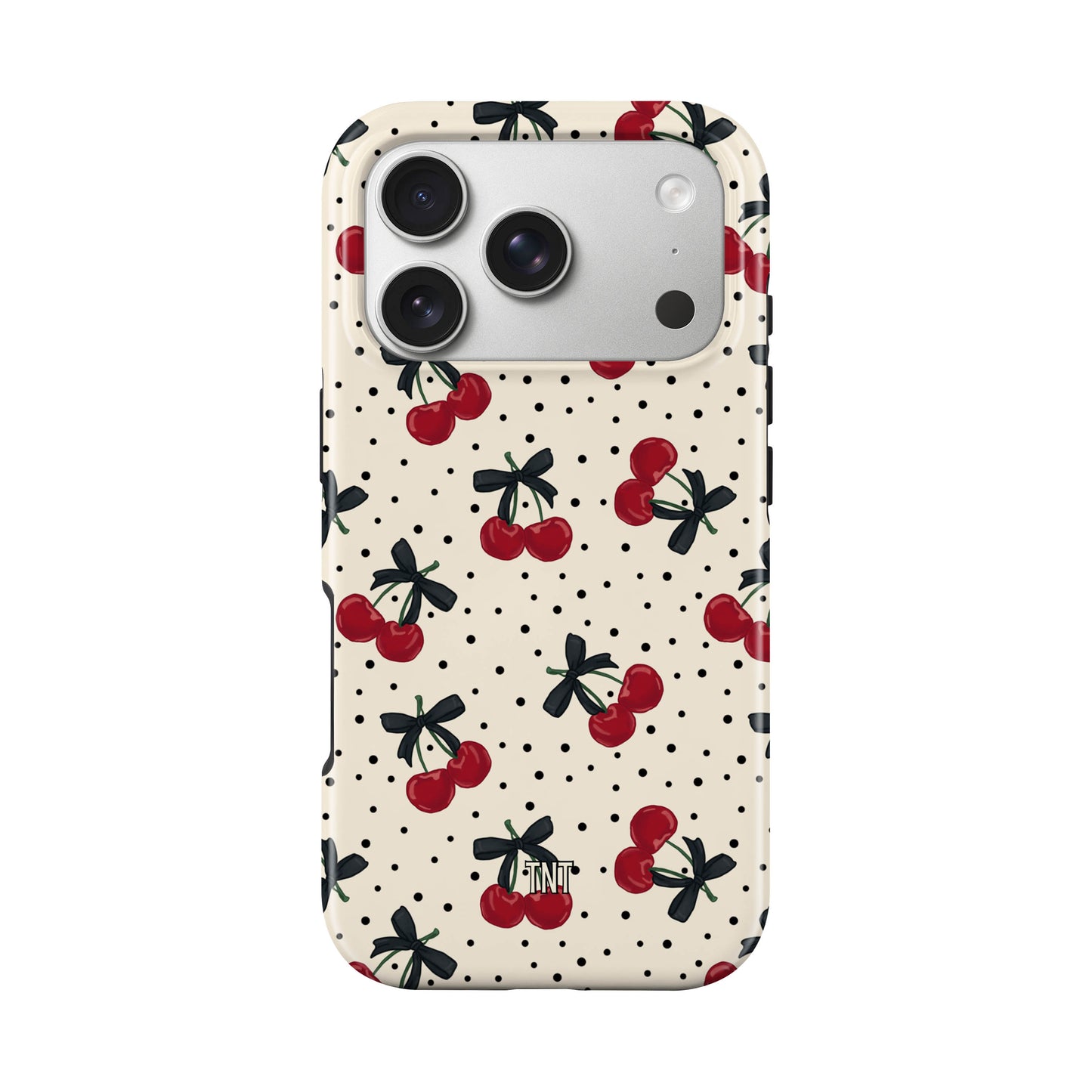 Polka Dot Cherries Girly Bows Tough Magnetic Phone Case
