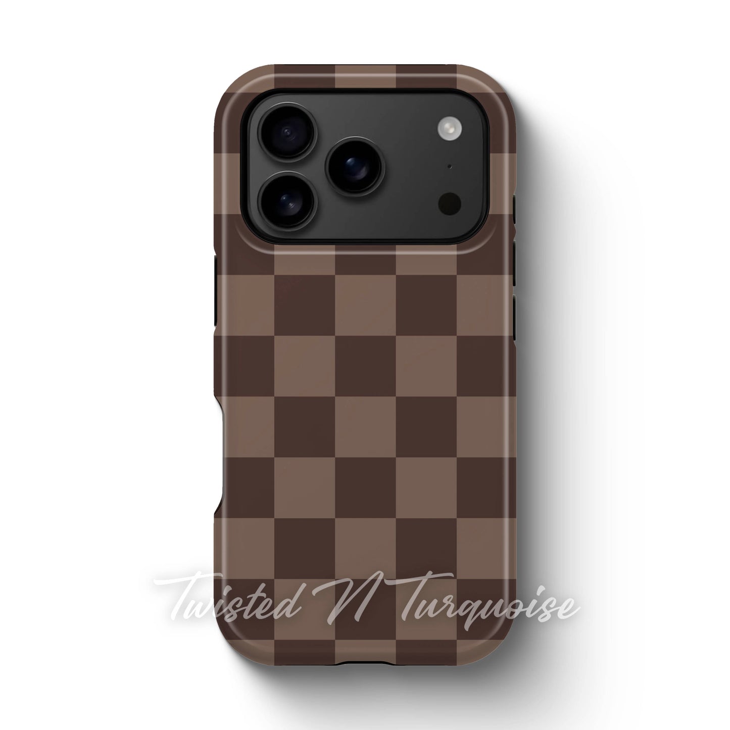 Fall Brown Checkered Tough Magnetic Mobile Phone Case