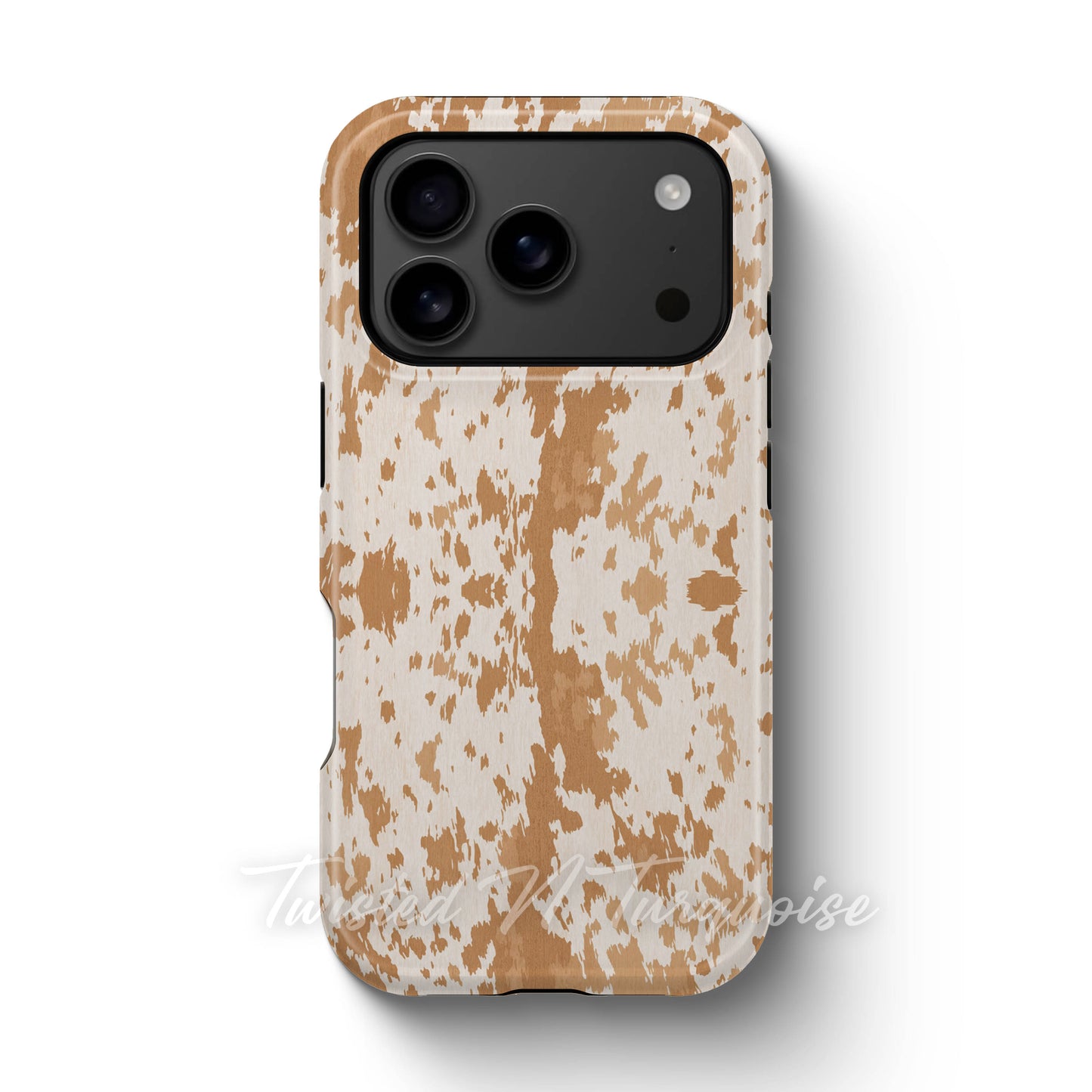 Light Brown Latte Cowhide Tough Magnetic Phone Case
