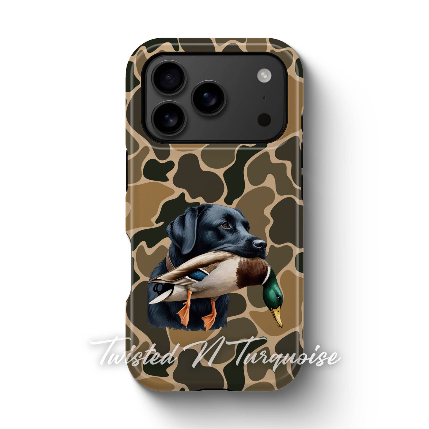 Black Lab Duck Camo Tough Phone Case