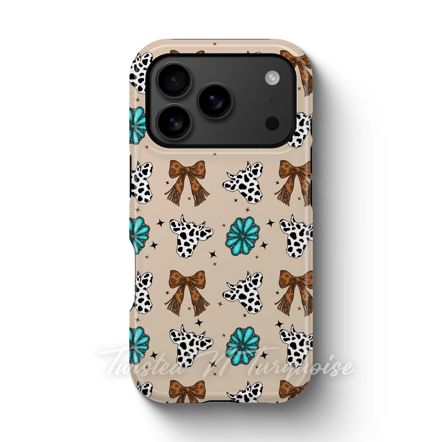 Cows and Bows Western Turquoise Tough Magnetic Phone Case