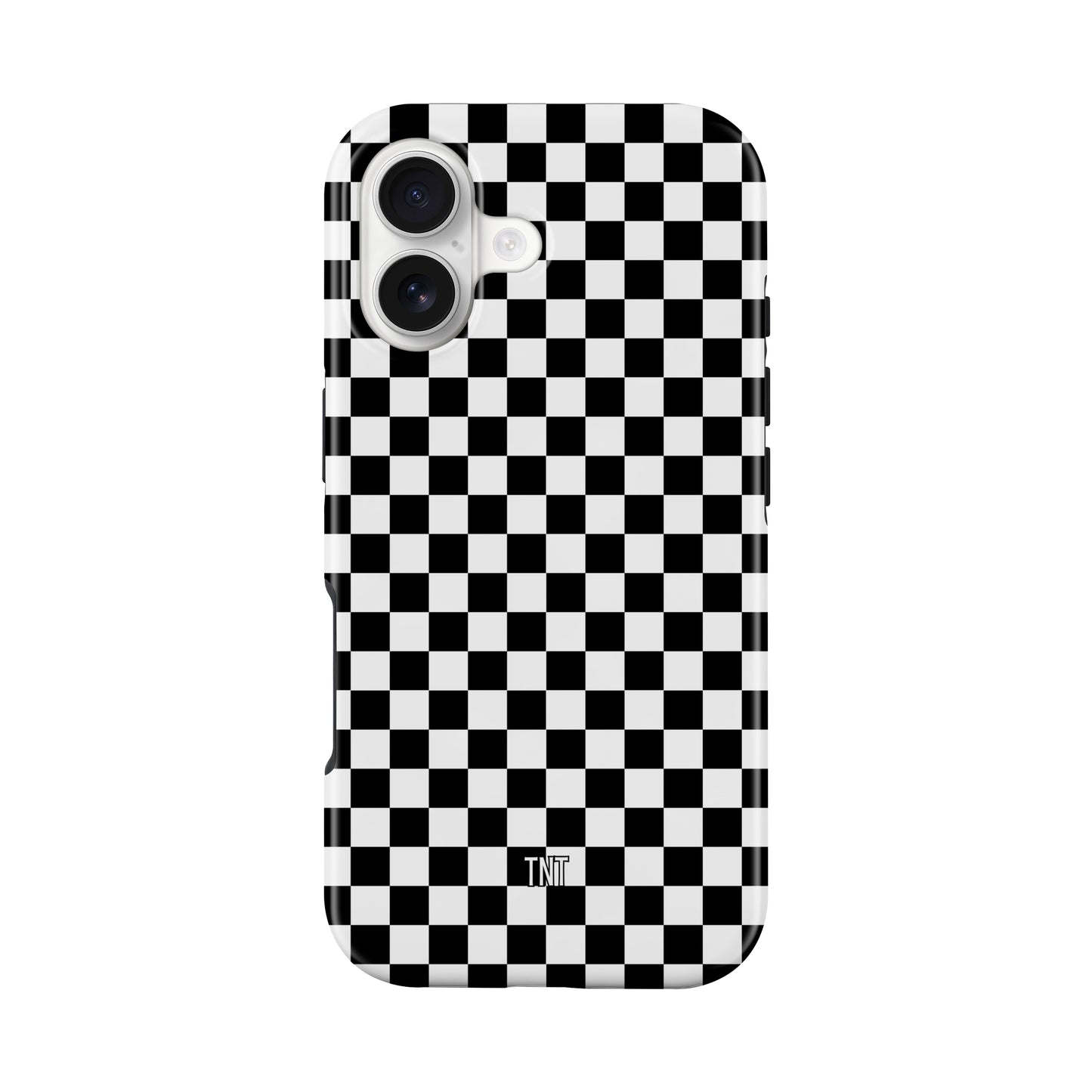 Black and White Checkered Trendy Tough Phone Case