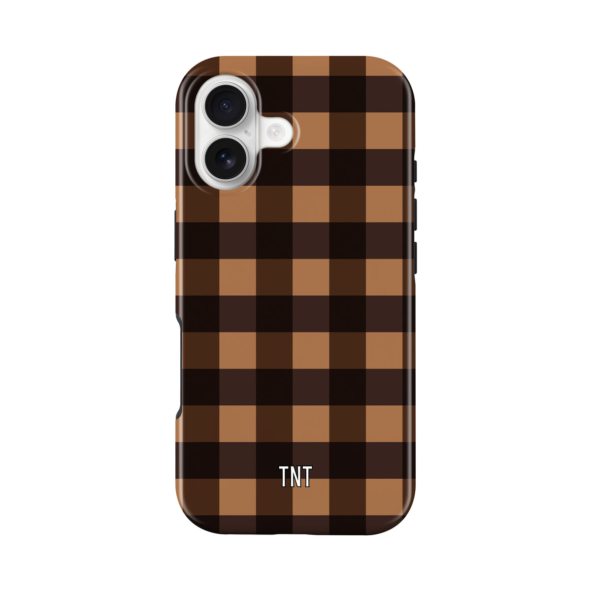 Brown Fall Gingham Tough MagSafe Phone Case