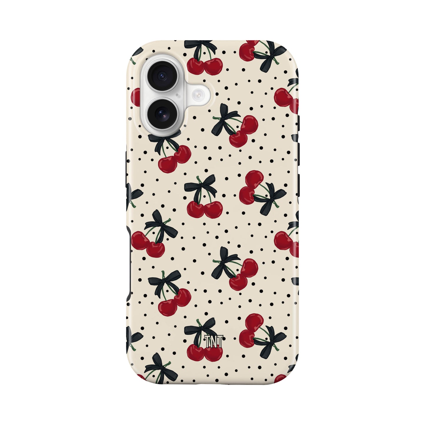 Polka Dot Cherries Girly Bows Tough Magnetic Phone Case