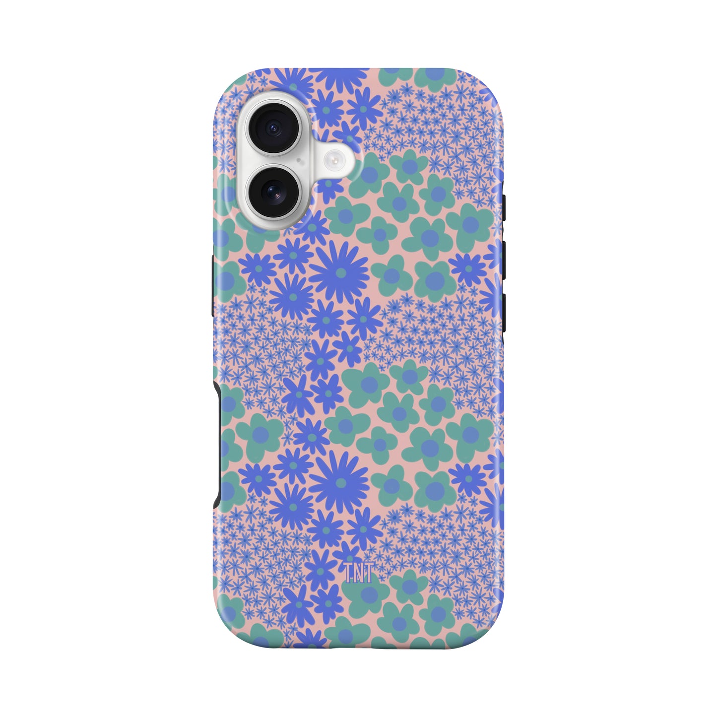Blue Preppy Summer Florals Tough MagSafe Phone Case