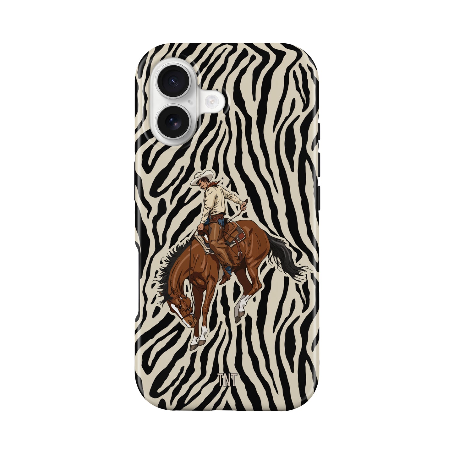 Zebra Bronc Rider Rodeo Western Tough MagSafe Phone Case