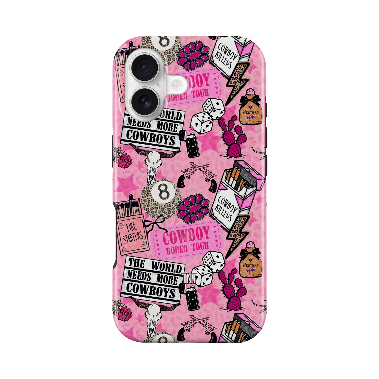Pink Cowboy Collage Tough MagSafe Phone Case