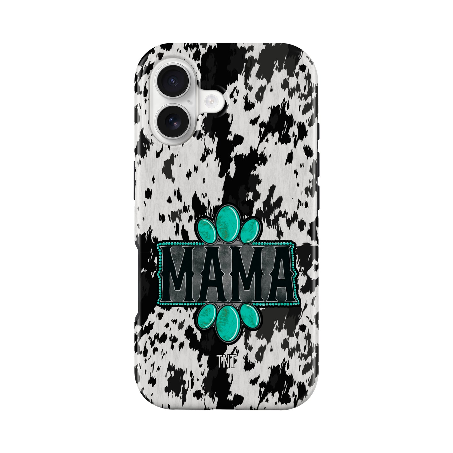 Mama Cowhide Western Turquoise Tough MagSafe Phone Case