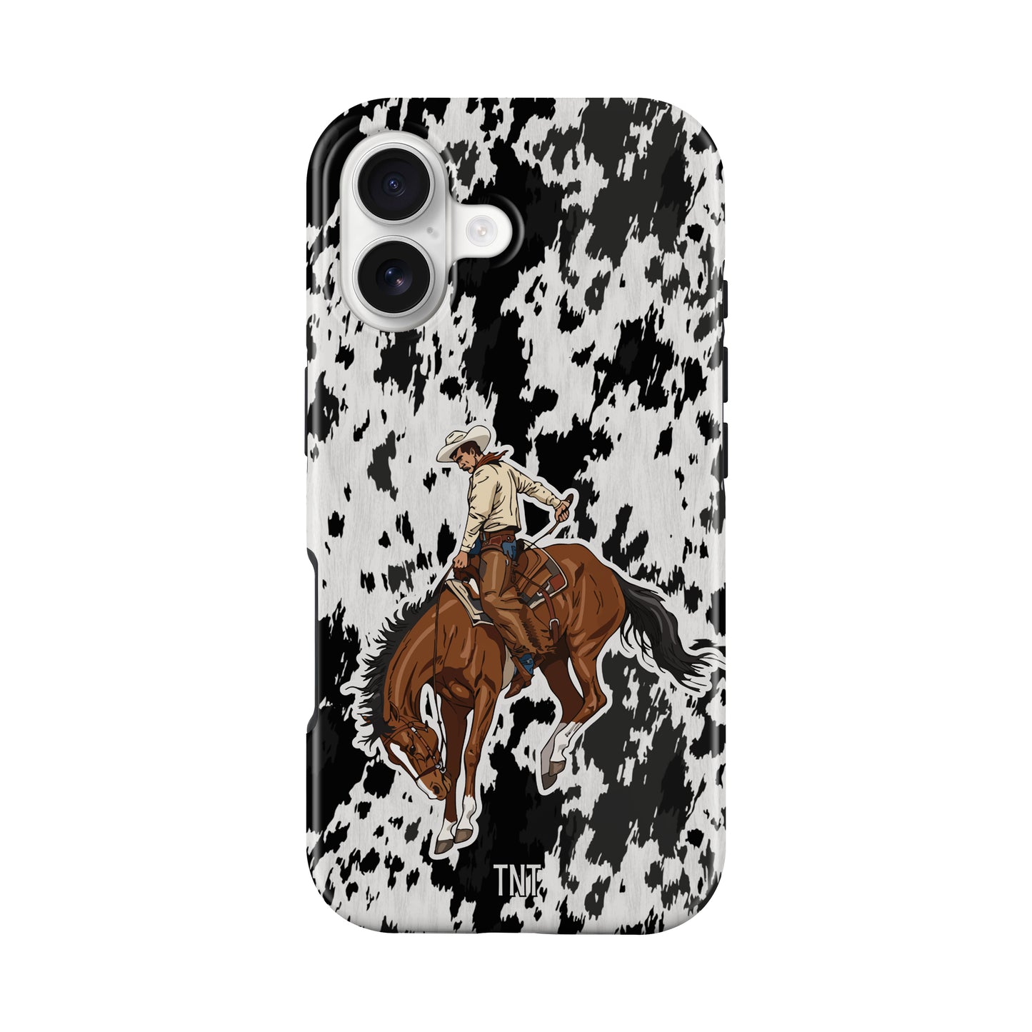 Cowhide Bronc Rider Western Tough MagSafe Phone Case