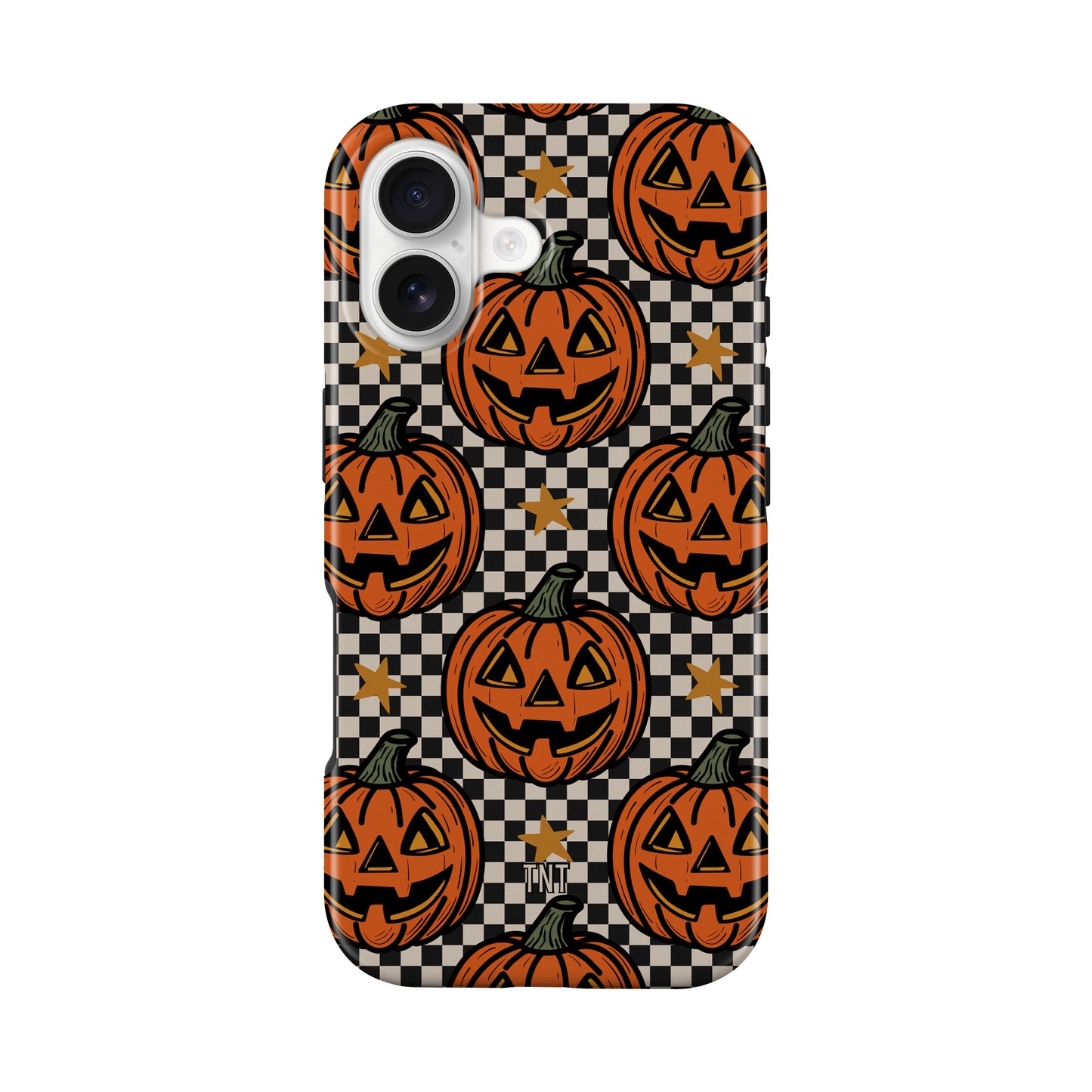 Vintage Jack-o’-lantern Pumpkin Checkered MagSafe Phone Case