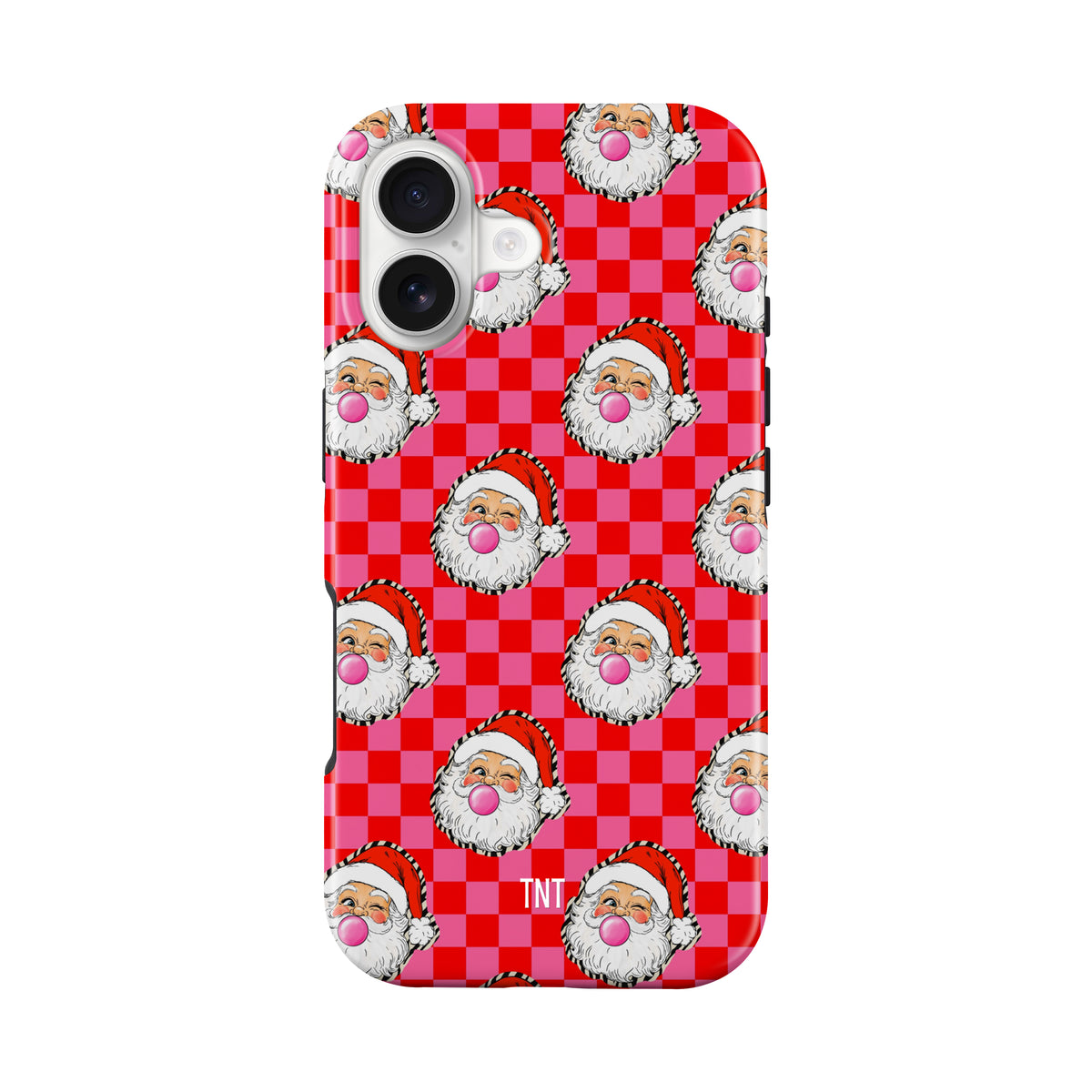 Checkered Zebra Santa Christmas Tough MagSafe Phone Case