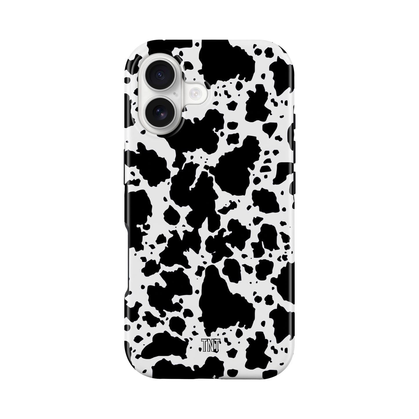 Black Cow Print Western Tough MagSafe Phone Case