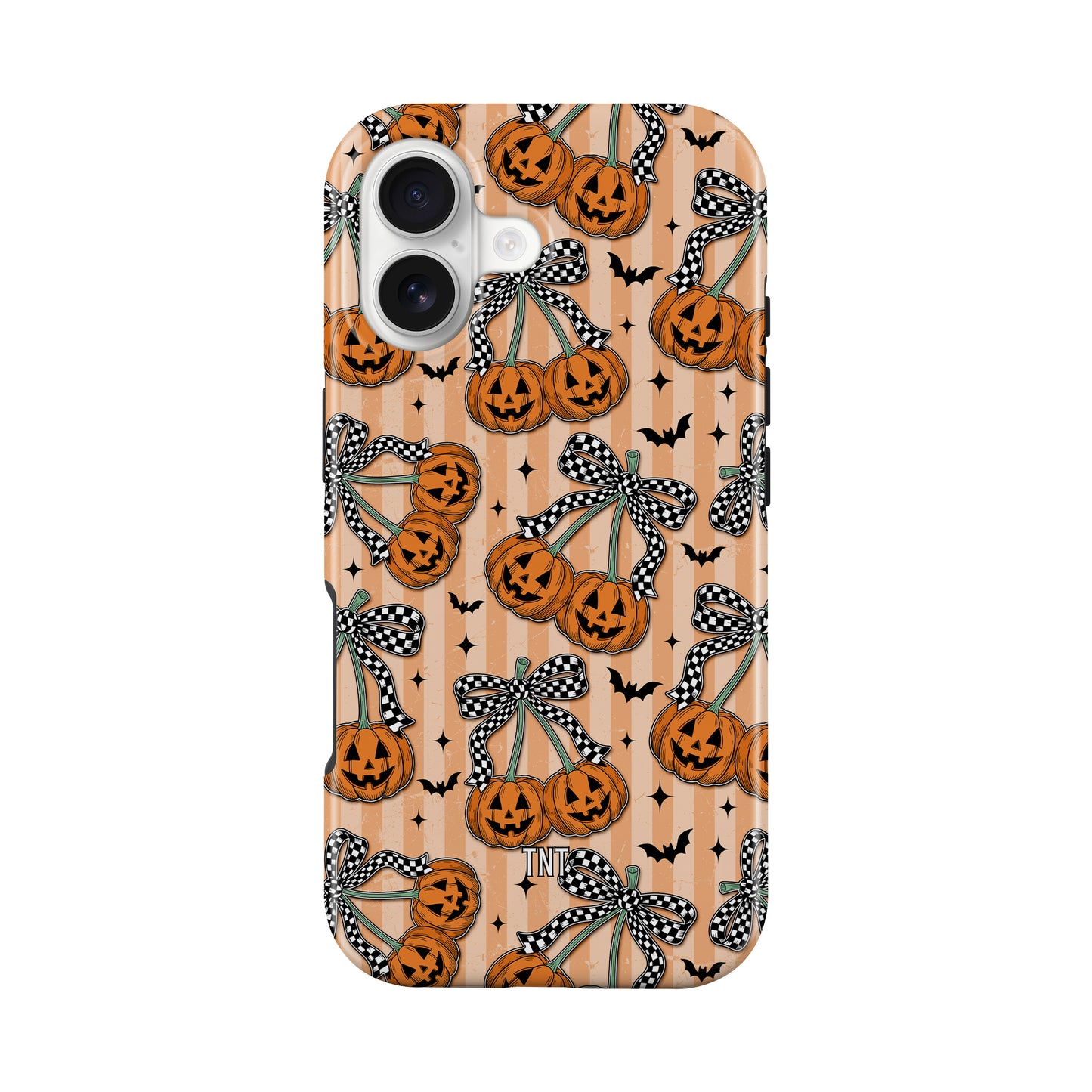 Pumpkin Checkered Cherries Halloween Tough Magnetic Mobile Phone Case