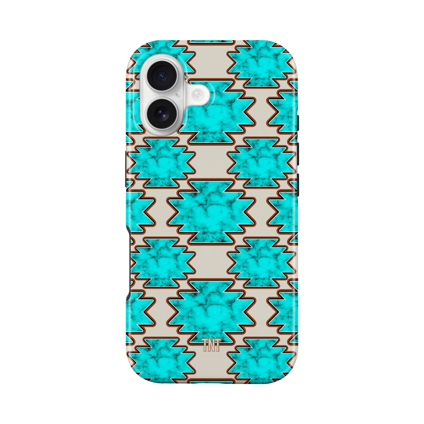 Turquoise Marble Aztec Western Tough Magnetic Mobile Phone Case