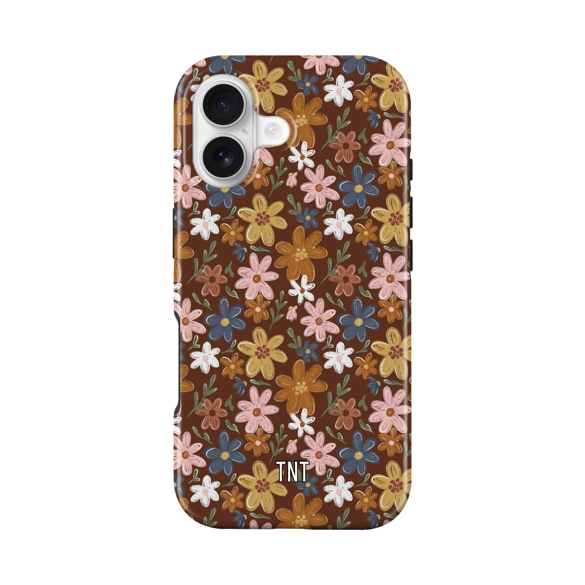 Brown Fall Florals Tough MagSafe Phone Case