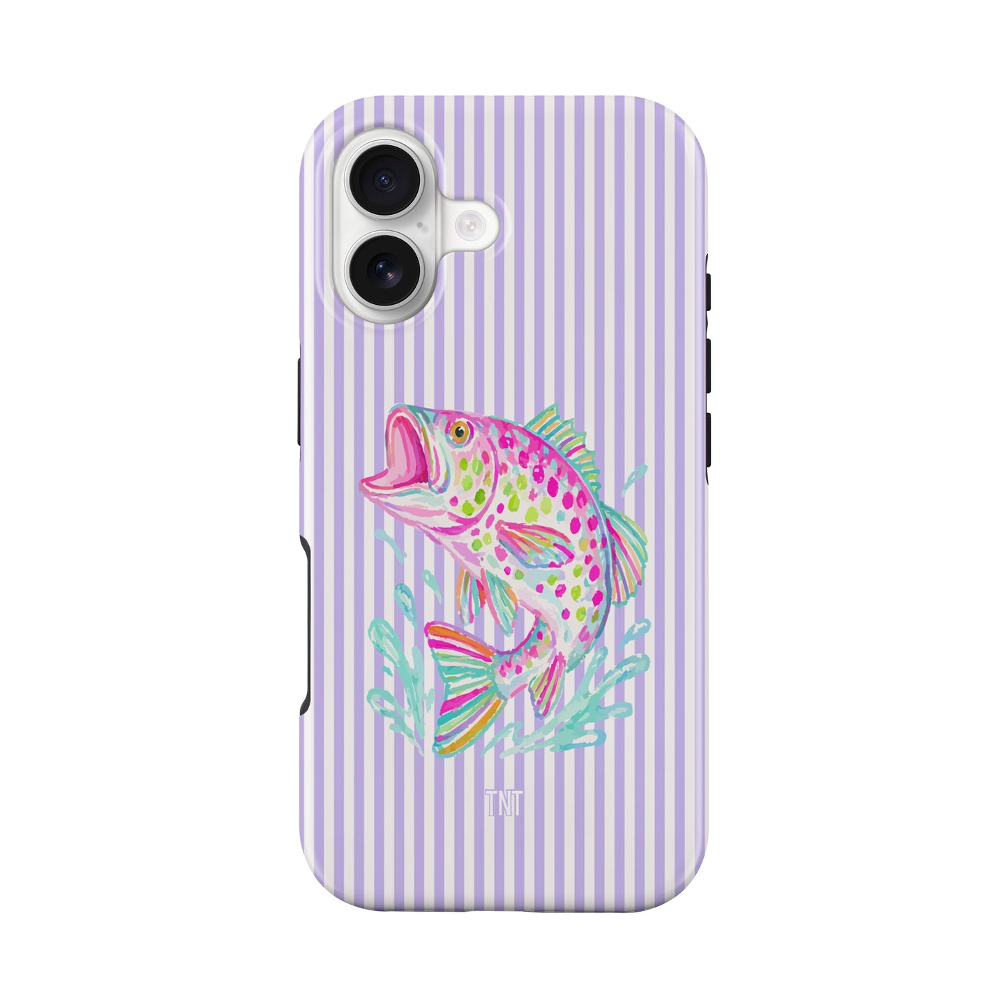 Purple Striped Bass Summer Tough MagSafe Phone Case