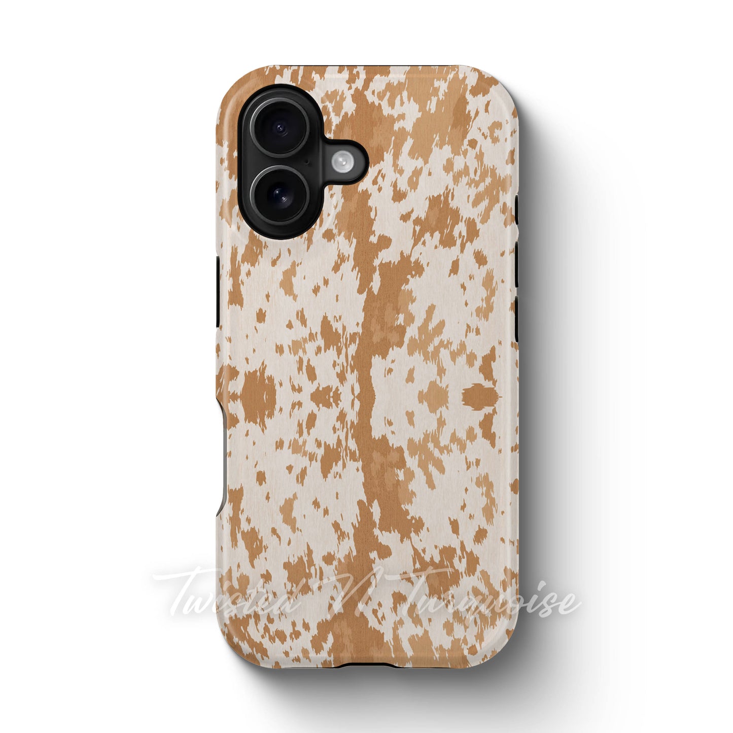 Light Brown Latte Cowhide Tough Magnetic Phone Case