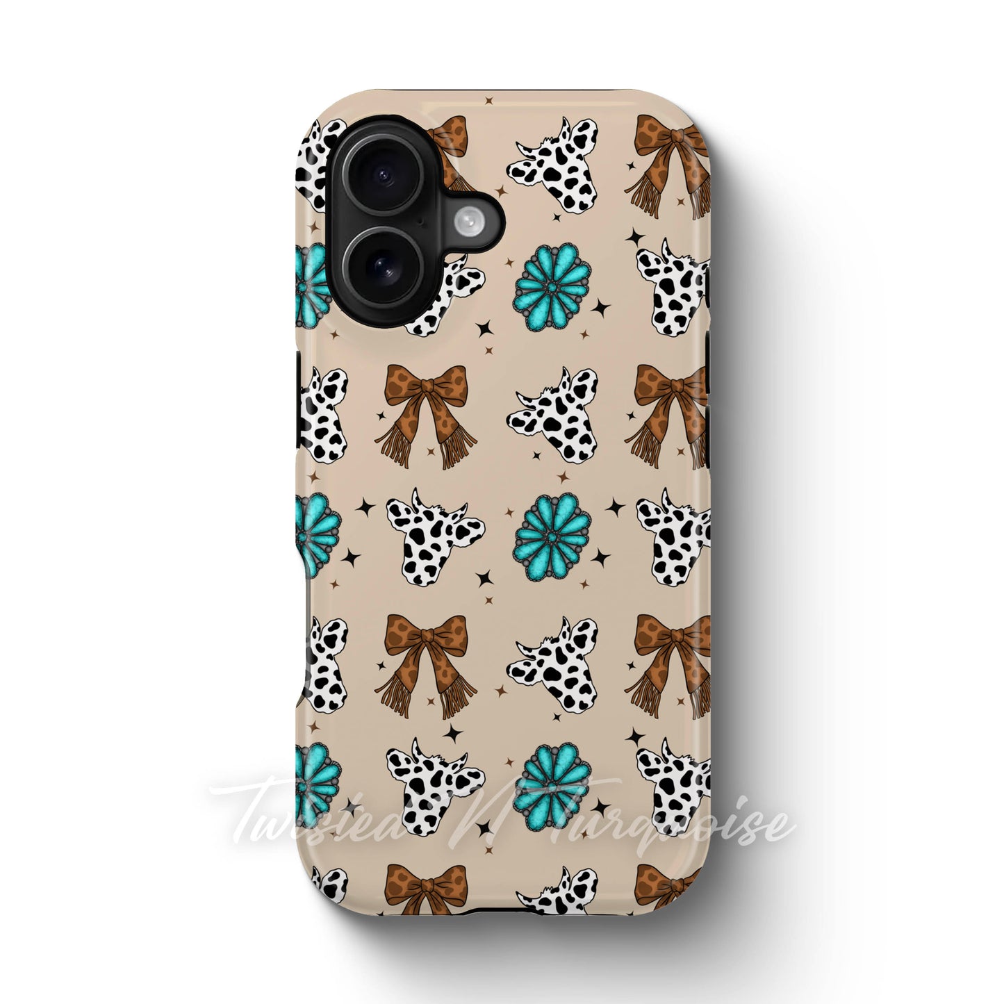 Cows and Bows Western Turquoise Tough Magnetic Phone Case