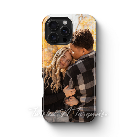 Custom Tough Magnetic Mobile Phone Case Customizable Personalized Family Couple Married Engaged Photo Case