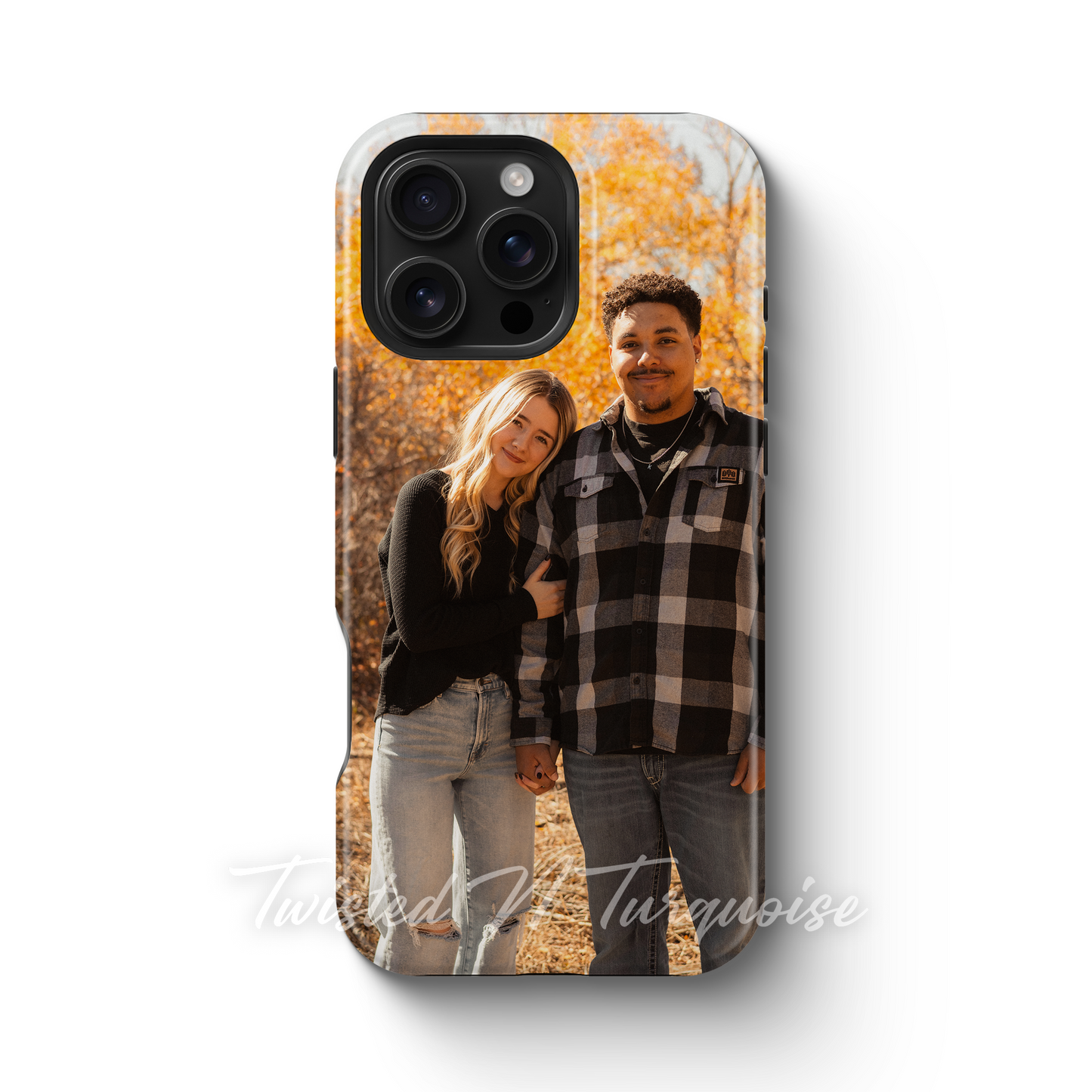 Custom Tough Magnetic Mobile Phone Case Customizable Personalized Family Couple Married Engaged Photo Case