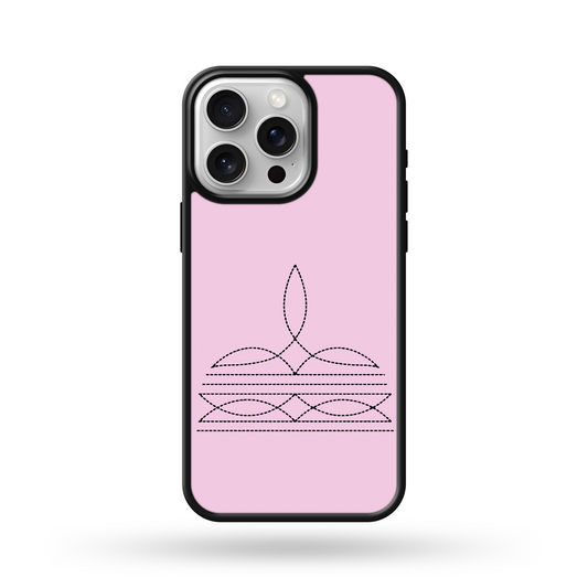 Pink Cowboy Boot Stitch MagSafe Compatible Phone Case