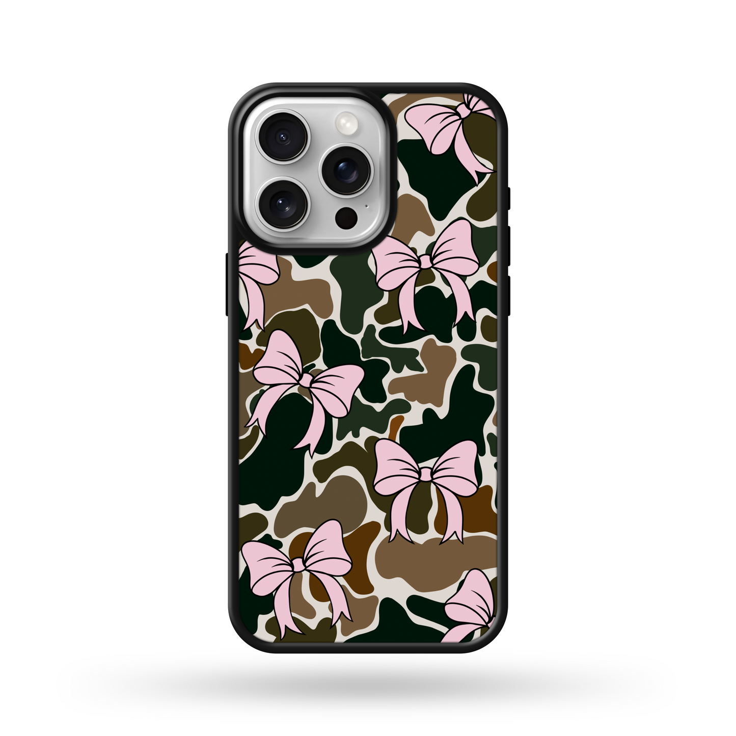 Pink Trendy Camo Bows MagSafe Compatible Phone Case