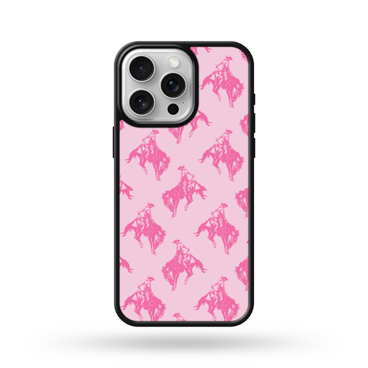 Pink Bronc Rider MagSafe Compatible Phone Case
