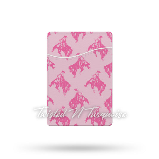 Pink Bronc Rider MagSafe Wallet / Card Holder