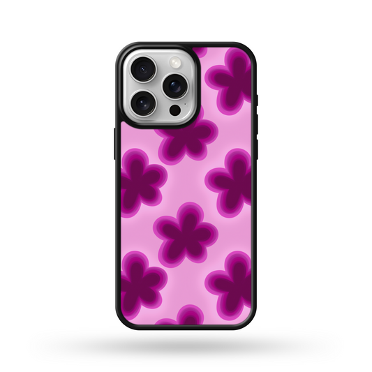 Pink Floral Glow MagSafe Compatible Phone Case