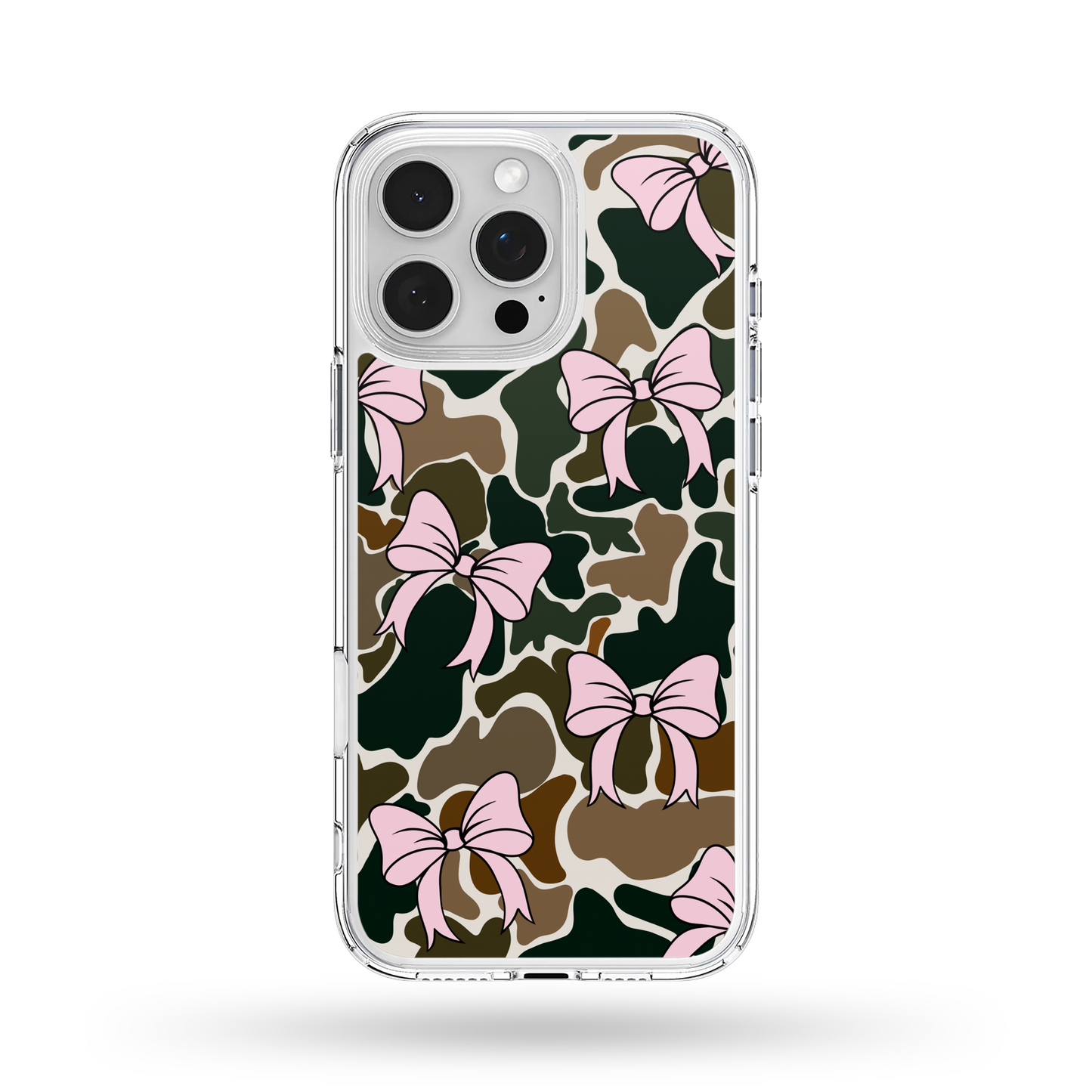 Pink Trendy Camo Bows MagSafe Compatible Phone Case