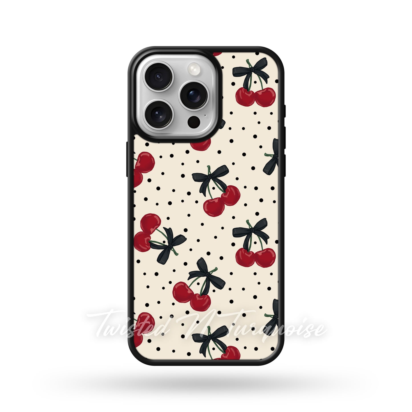 Polka Dot Cherries Edge Phone Case