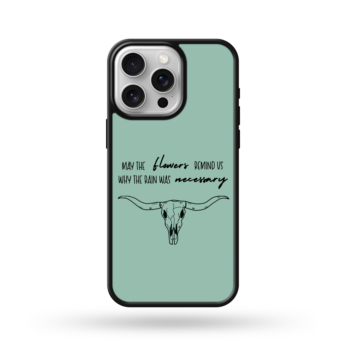 Mint Rain Was Necessary Western MagSafe Compatible Phone Case