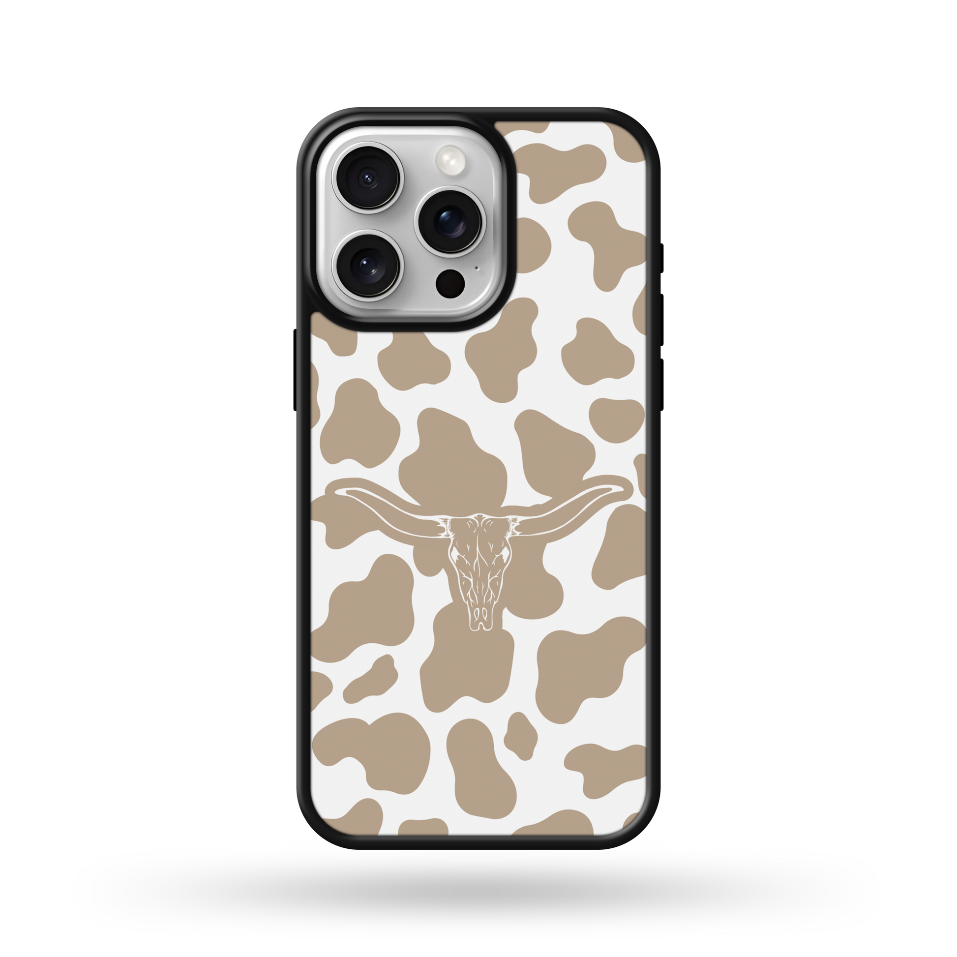 Sand Bull Western Phone Case 15 pro / Black Edge NON MagSafe / Glossy Finish Sand Bull Western Phone Case 15 pro / Black Edge NON MagSafe / Glossy Finish