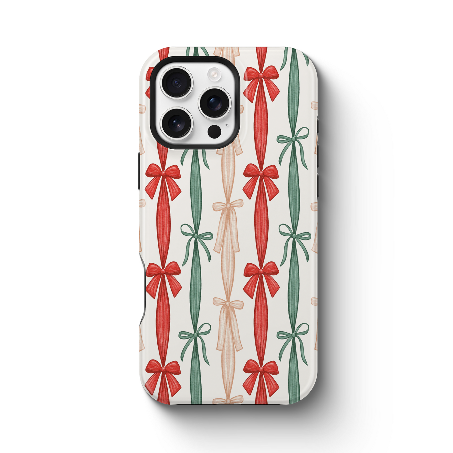 Striped Bows Christmas Phone Case