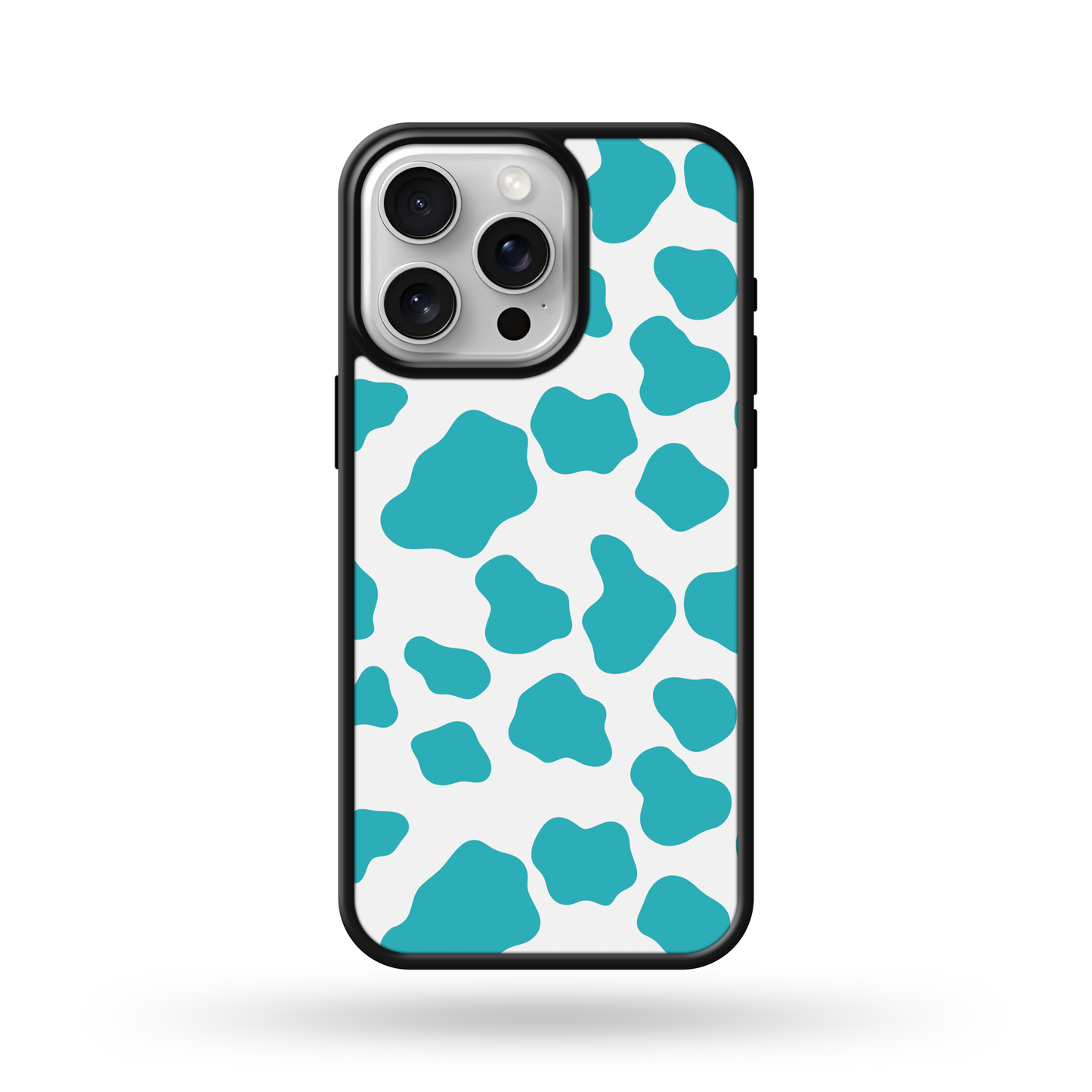 Turquoise Cowprint MagSafe Compatible Phone Case